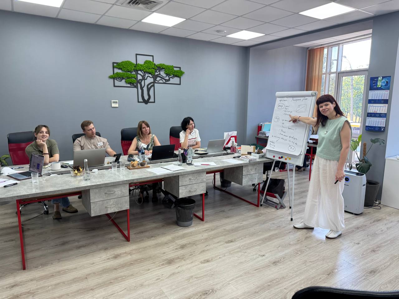 Бізнес-тренерка з продажів Людмила Калабуха проводить корпоративний тренінг з B2B-продажів для компанії ANTENOR (Київ): робота із запереченнями клієнтів, холодні дзвінки, переговори та продаж складних IT-рішень.